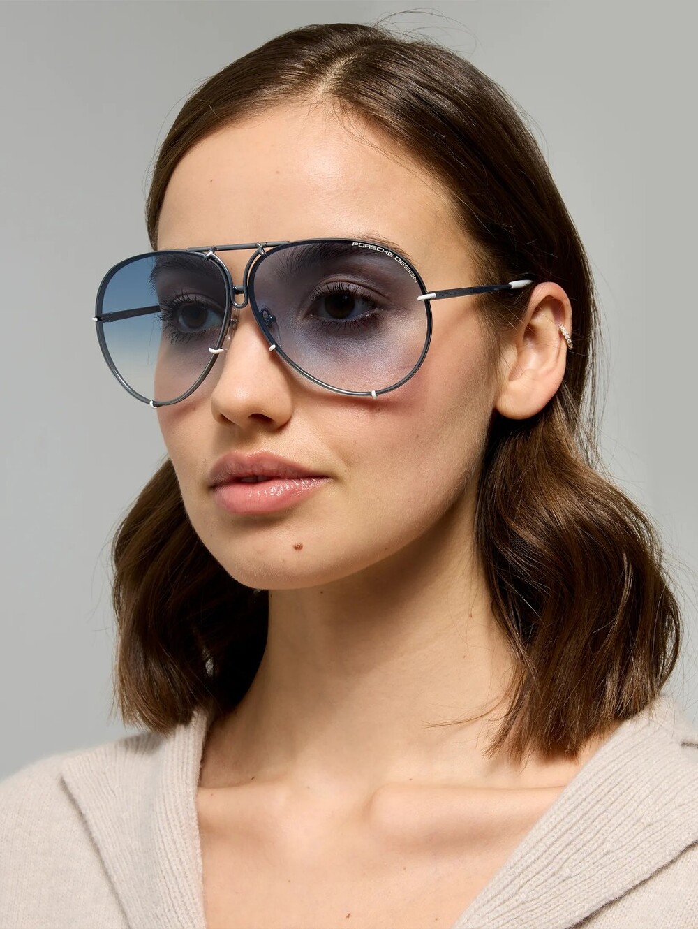Porsche Design Aviator Sunglasses With 3 Lenses